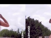 VR goddess Kira Queen wants your cock in her pussy for poolside POV fuck