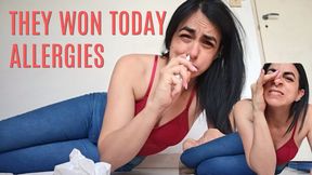 Allergic combination: sneezing and coughing with impact