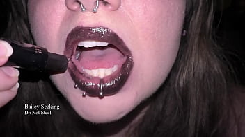 Goth Girl Black Lipstick Worship