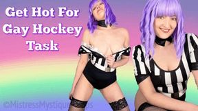 Get Hot For Gay Hockey Task - Female Domination, Femdom, Make Me Bi, Bisexual Encouragement, Queer, Gay with Mistress Mystique Hoops - MP4