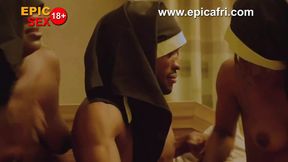 Ebony threesome - Holy nuns sneak me in to fuck them all day