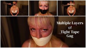 Multiple Layers of Tight Tape Gag WMV 1080p