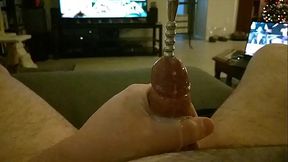 Compilation cumming while sounding rod is buried in my cock, with slow motion replay