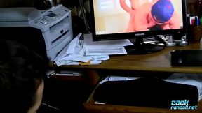 Hung Dude Marcus Rivers Watches Porn And Wanks In The Office