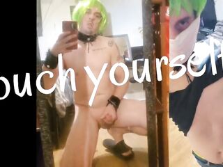 Sissy doxy cd crossdresser femboy omneve solo boy anal sextoy play yielding trans transsexual ladyboy