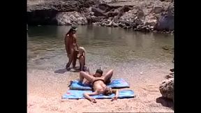 Sandy and Maya Having Some All Girl Fun Are Joined by Two Guys