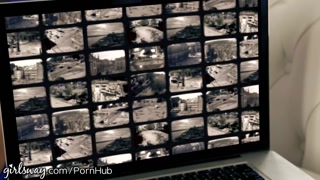 Nerdy Lesbian seduced by Artifical Intelligence