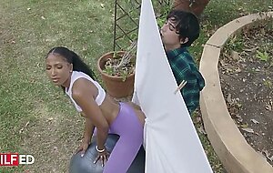 Milfed - Olivia Jayy Gets Fucked By Her Neighbour While She's Outside Working Out With Her Husband