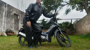 UNEDITED VERSION 1 My motorcycle, my PVC rain suit, and its vibrations