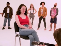 Pee loving glam group sex with a butler