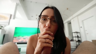 I came into the room and saw my stepson and wanted to please him and give him the blowjob