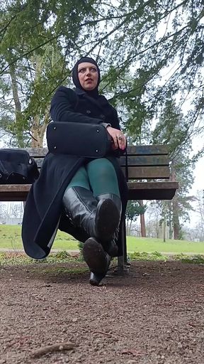 I cheat on my husband with my lover in the park.(Full video on my page)