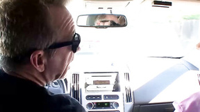 Teen in fishnets riding step daddy's prick