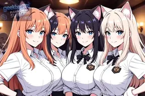 Hentai AI video features a hot ninja girl who secretly enters a cat club.