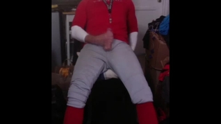 I was horny after a baseball game and shot my load on a sneaker.