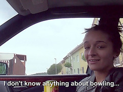 Hottie brunette chick Vanessa gets banged hard by stranger