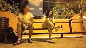 Stranger Seduced A Milf At A Bus Stop. Outdoor Sex