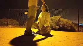 Stranger Seduced A Milf At A Bus Stop. Outdoor Sex