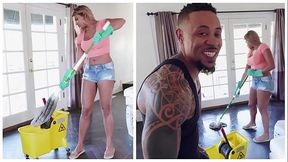 Latina Maid Takes 2 Big Black Cocks