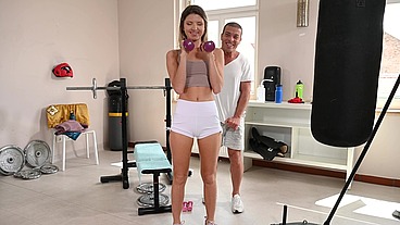 Cute Blonde Gina Hooks Up With Gym Buddy During PT Session GP2834