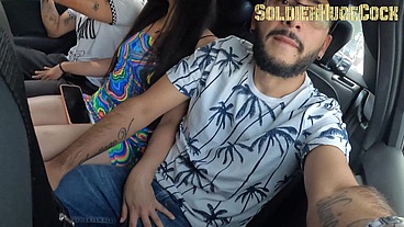 We found a girl abandoned in the pyramids and we decided to take her to her hotel, in gratitude she sucks all of our dicks