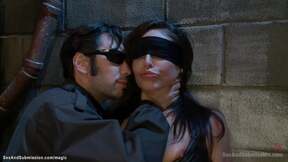 Blindfolded & spanked in back alley