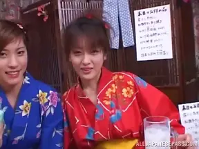 Japanese Sex Dolls Take Turns Sucking & Riding Cock Wildly For FFM Action