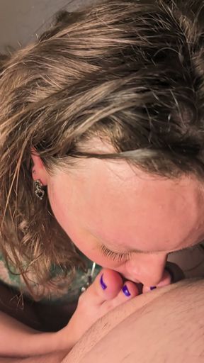 Footjob BJ. We couldn't decide between a blow job or foot stuff...so we combined them!