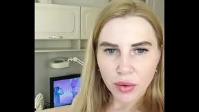 SugarNadya waxes the slender legs of a client with a perfect ass