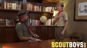 Hot Scout Gets Fingered and Cums for Older Scoutmaster