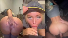 Fast Food PAWG Employee Gets Fucked From Behind