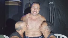 cornered and punished with nipple play in a dark room