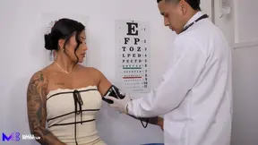 Colombian beauty Mariana Martix gets lubed up by a big latino cock in a doctor's office