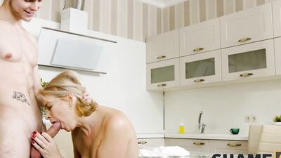 SHAME4K. Flirty MILF Selena approves sexual affair while husband lays next to her
