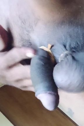 Uncut Cock an Balls Pressure Ring Swing
