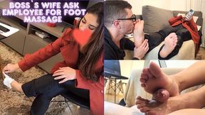Mia Luxx - Boss wife ask Employee for Foot Massage and ended receiving Foot Worship and giving Footjob - FOOT WORSHIP - FOOTJOB - FOOT SMELLING - SOCKS - BOOTS - SMELLY FEET - STINKY FEET - SWEATY FEET - FOOT FETISH - CUMSHOT - copy