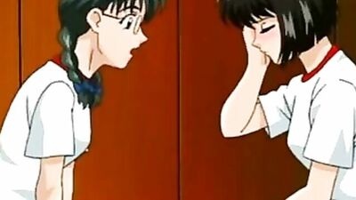 Watch this kinky anime couple get owned in doggy by barely-used girl