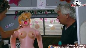 A Short-Haired Mature MILF with Small Breasts Gets Pleasured