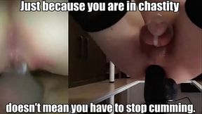 Sissy Laura - Cumming in Chastity - BBC (Edit)