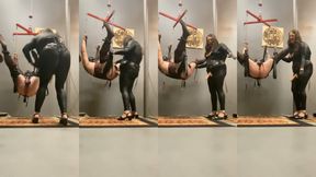 Sissy Handsfree Cums Prematurely in Chastity During Pegging and I Humiliate Him