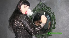 Mesmerizing Mirrored Smoke Addiction (mp4)
