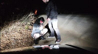 Slut mom gets humiliated deepthroating piss in bondage