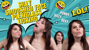 4K/ Ziva Fey - Silly Smooshed Face Plexiglass Licking