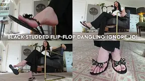Black-Studded Flip-Flop Dangling Ignore JOI