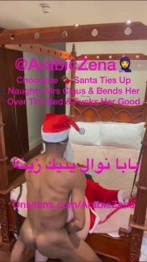 Cheating Mrs Claus Chocolate BBC Santa gives her a beating for Fucking the Elves ArabicZena &amp; Jason👑
