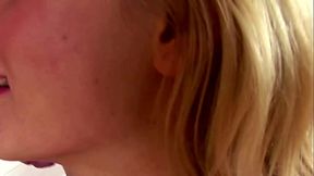 Beautiful blonde girl in her first ever porn video