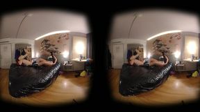 Jasmine_Dlight and Mistress Luciana German Mistress Latex Footing and Footjob VR180 Behind The Scenes Immersive POV