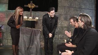Jasmine Black And Stacey Saran Get Fucked By Priests In The