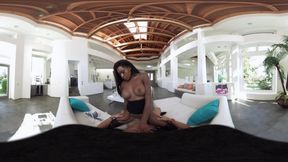 Petite Ebony MILF With Huge Tits Rides Cock In VR POV