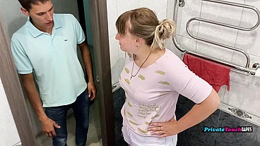 Russian amateur chubby big tits girl sucks and fucks like a whore